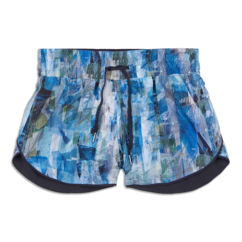 Lululemon Choose A Side Short- Reversible Sun Dazed Multi Blue/Black Night 3"